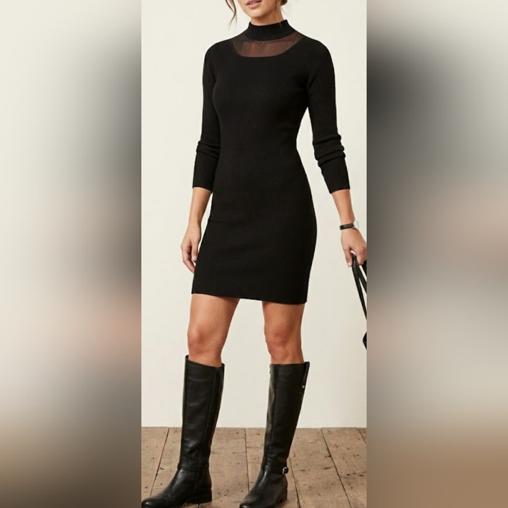 Elegant Black Midi Dress